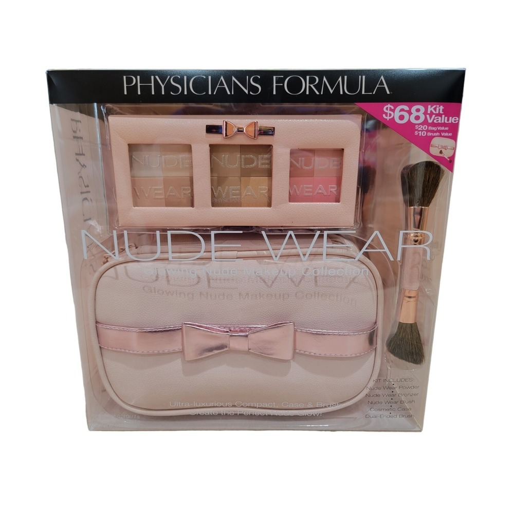Physicians Formula Nude Wear Eyeshadow Palette Makeup Kit‎ Case Brush NEW